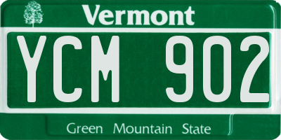 VT license plate YCM902