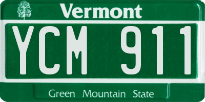 VT license plate YCM911