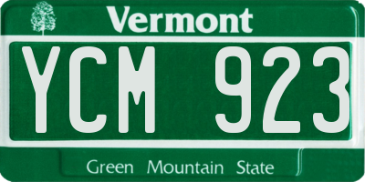 VT license plate YCM923