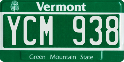 VT license plate YCM938