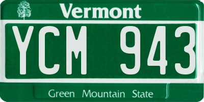 VT license plate YCM943