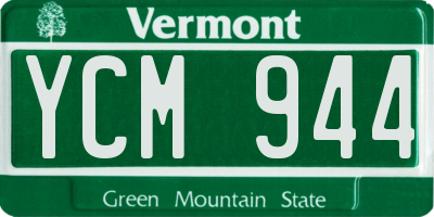 VT license plate YCM944