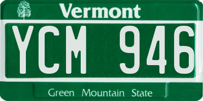 VT license plate YCM946