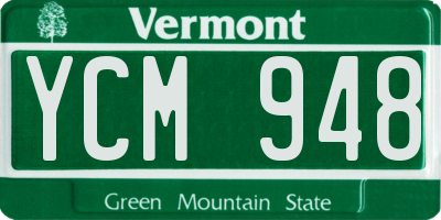 VT license plate YCM948