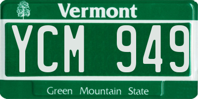 VT license plate YCM949