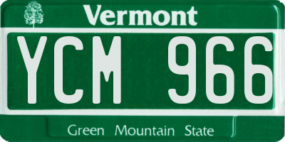 VT license plate YCM966