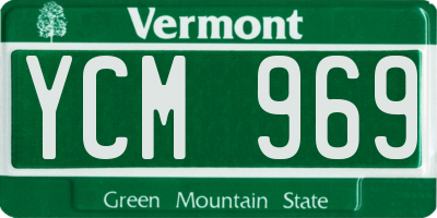 VT license plate YCM969