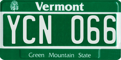 VT license plate YCN066