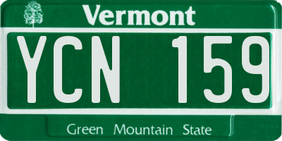 VT license plate YCN159