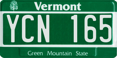 VT license plate YCN165