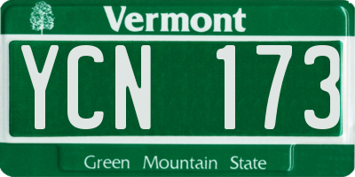 VT license plate YCN173