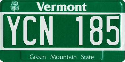 VT license plate YCN185