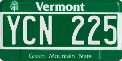 VT license plate YCN225