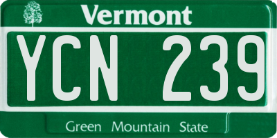VT license plate YCN239