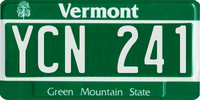 VT license plate YCN241