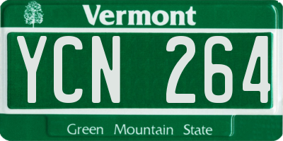 VT license plate YCN264