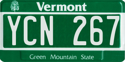 VT license plate YCN267