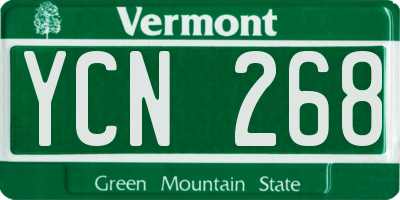VT license plate YCN268