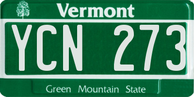 VT license plate YCN273