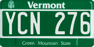 VT license plate YCN276