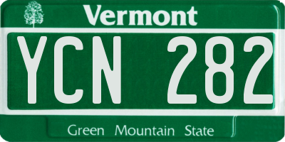 VT license plate YCN282