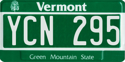 VT license plate YCN295