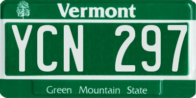 VT license plate YCN297