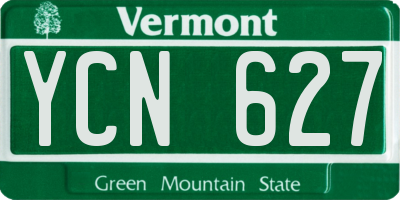 VT license plate YCN627