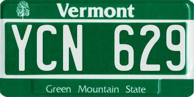 VT license plate YCN629