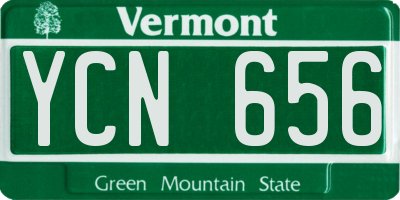 VT license plate YCN656