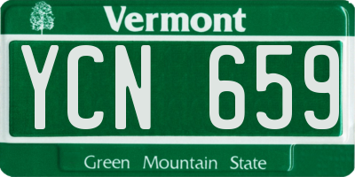 VT license plate YCN659