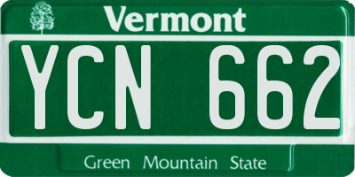 VT license plate YCN662