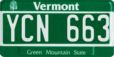 VT license plate YCN663