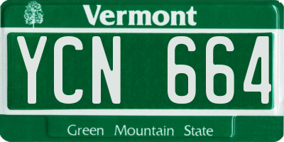 VT license plate YCN664