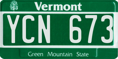VT license plate YCN673