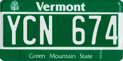 VT license plate YCN674