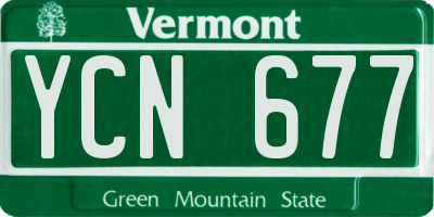 VT license plate YCN677