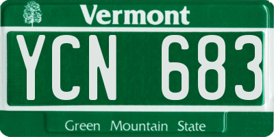VT license plate YCN683