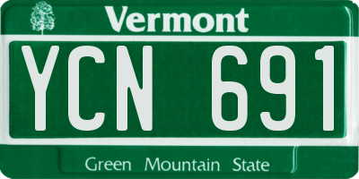 VT license plate YCN691