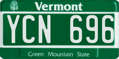 VT license plate YCN696