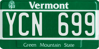 VT license plate YCN699