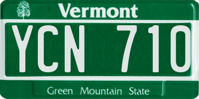 VT license plate YCN710