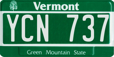 VT license plate YCN737
