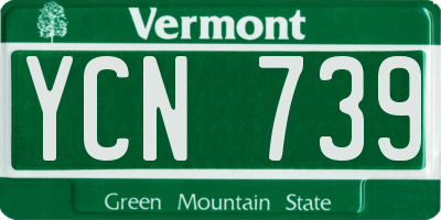 VT license plate YCN739