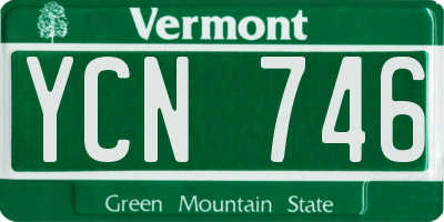VT license plate YCN746