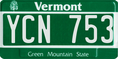 VT license plate YCN753