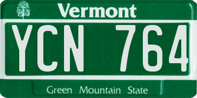VT license plate YCN764