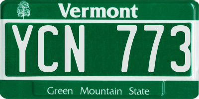 VT license plate YCN773