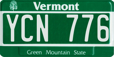 VT license plate YCN776