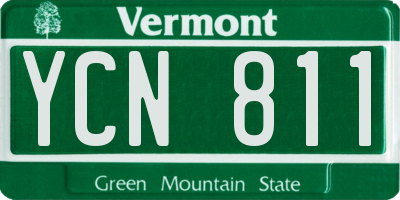 VT license plate YCN811